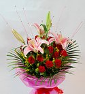 Celebrate Anniversary With Dainty Roses N Lilies