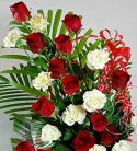 Roses N Carnations In a Basket