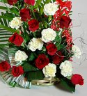 Roses N Carnations In a Basket