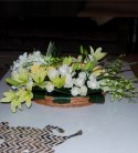 Glamorous Basket of White Orchids, Lilies N Roses..