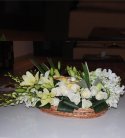 Glamorous Basket of White Orchids, Lilies N Roses..