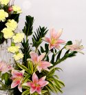 Exotic Breeze of Pink Lillies N Carnations