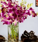 Exotic Orchid Vase n Cake