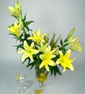 Cheerful Yellow Lilly Vase