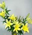 Cheerful Yellow Lilly Vase