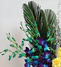 Magical Blue Orchid N Carnation Bouquet