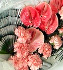 Glorius Pink Anthuriums N Carnations 