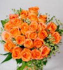 Orange Rose vase n Cake