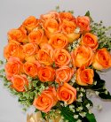 Orange Rose vase n Cake