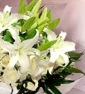Romantic White Lily N Rose Bouquet
