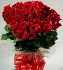 Extravagant 50 Red Roses Arrangement In Vase