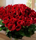 Extravagant 50 Red Roses Arrangement In Vase
