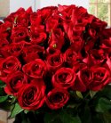 Extravagant 50 Red Roses Arrangement In Vase
