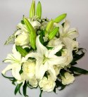 White Elegance of Lilies N Roses